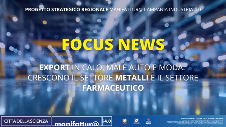 Export in calo, male auto e moda. Crescono il settore metalli e il settore farmaceutico