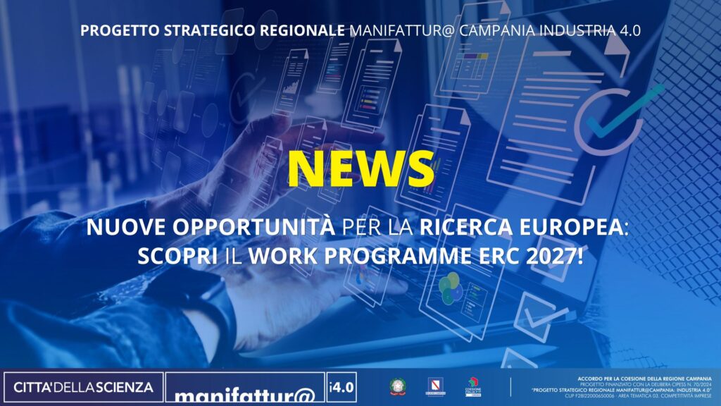 Nuove opportunità per la ricerca europea: scopri il Work Programme ERC 2027!